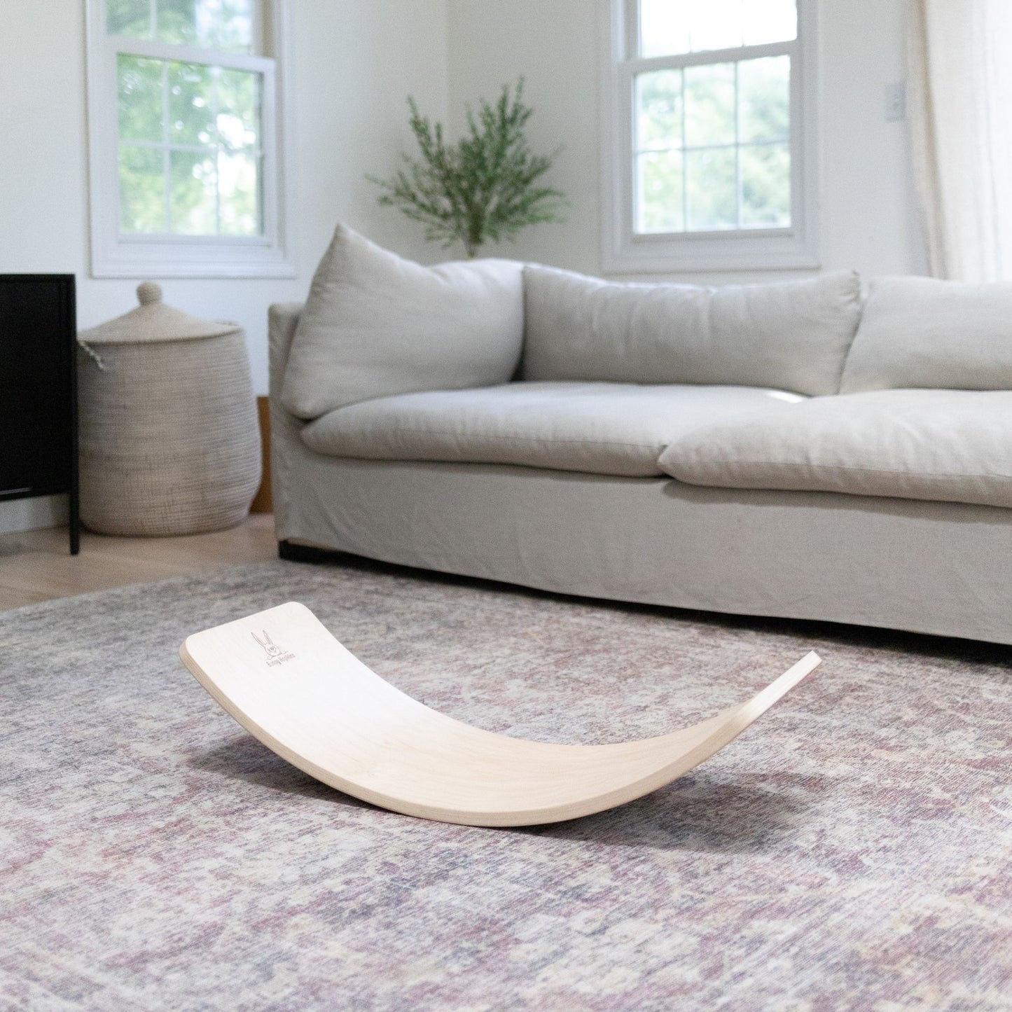 Kids exploring with a wobble board